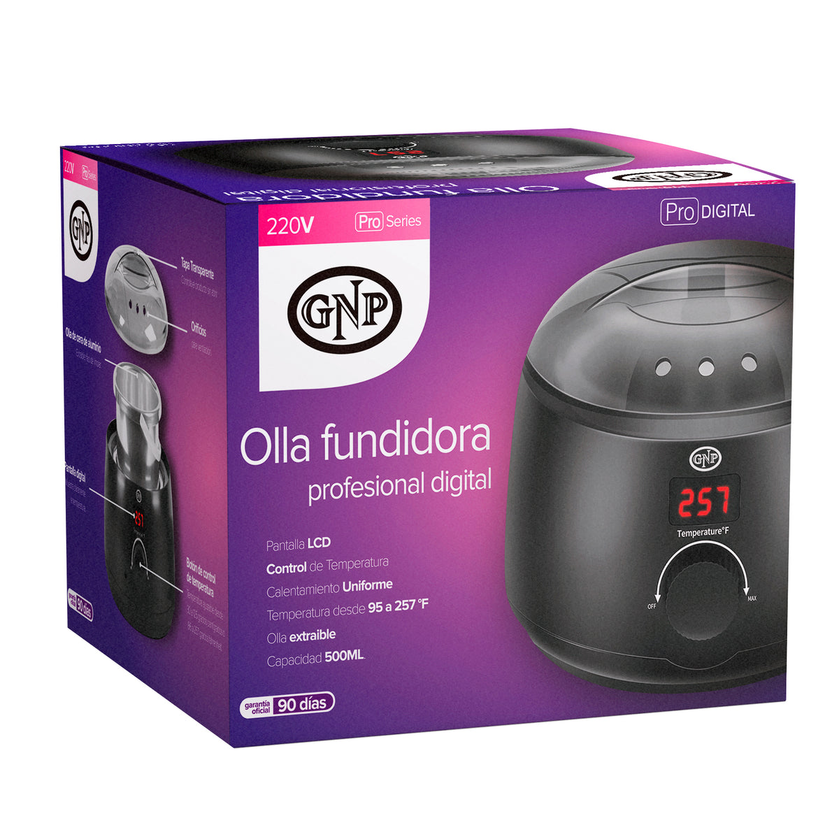 Olla Fundidora GNP Digital Con Termostato 500ML Beauty Supply